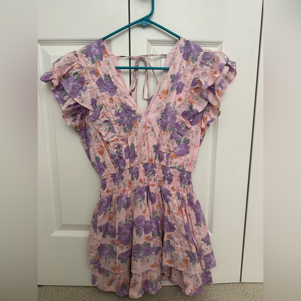 Floral Pink Mini Dress